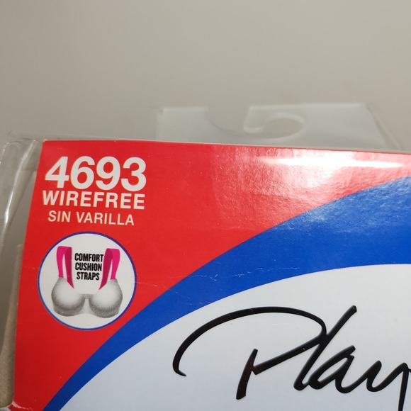 Playtex 18 Hour Bra 4693 Ultimate Shoulder Comfort Wirefree Size 38B Beige New - Picture 2 of 11